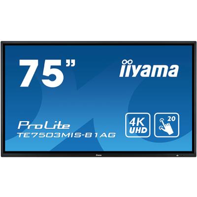 iiyama ProLite TE7503MIS-B1AG, 189,2cm (74,5''), Infrarot, 4K UltraHD, MultiTouch, Antiglare, schwarz
