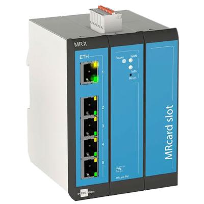 INSYS icom MRX3 LAN, modularer-LAN-LAN-Router, VPN 5xEthernet 10/100BT 2xdig.ein MRcard-Slots:1xfrei