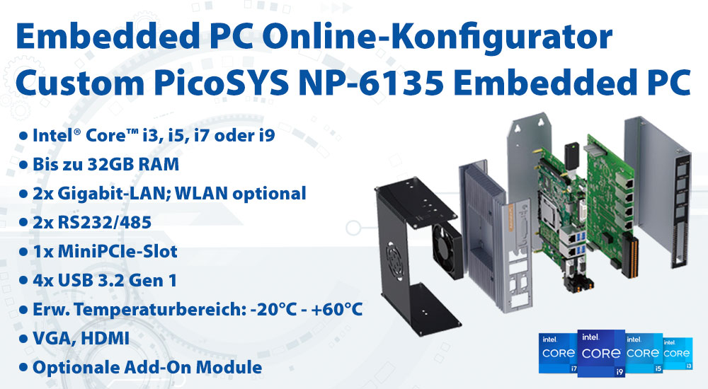 Online Konfigurator für industrielle Embedded PCs