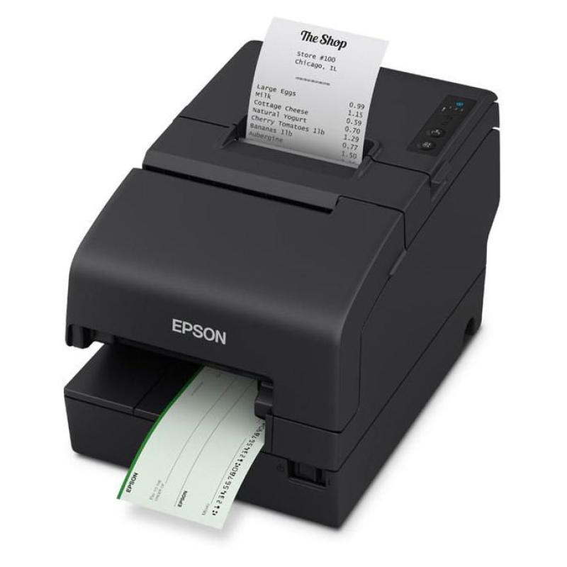 Epson TM-H6000VI, Cutter, MICR, USB, RS232, Ethernet, OPOS, schwarz