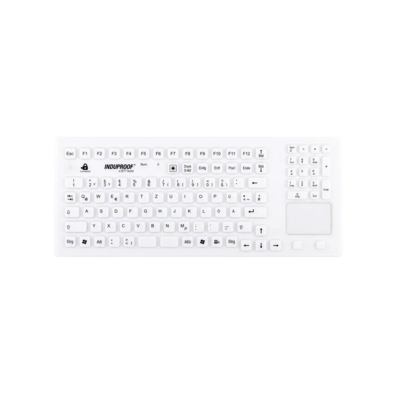 Tastatur InduProof Smart Touch TKG-107-TOUCH-IP68-WHITE-USB-DE IP68