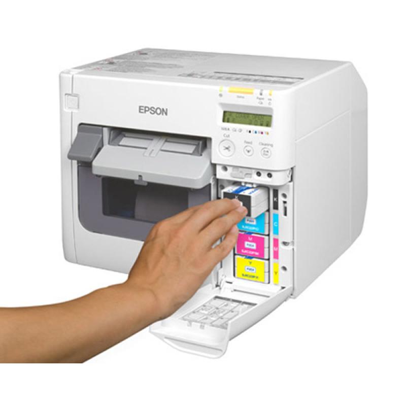 Epson ColorWorks C3500, Cutter, Disp., USB, Ethernet, NiceLabel, wei&szlig;