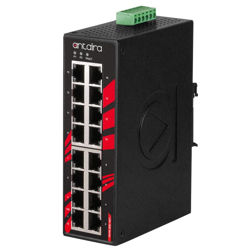 16-Port Industrial Unmanaged Ethernet Switch, w/16*10/100Tx