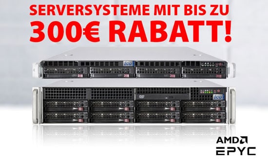 Bis zu 300€ Rabatt auf ausgewählte AMD Server!